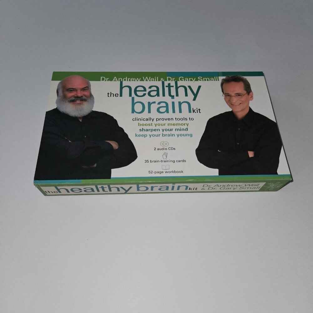 Healthy Brain Kit Boost Memory Sharpen Mind 2 CDs Workbook 35 Training Cards